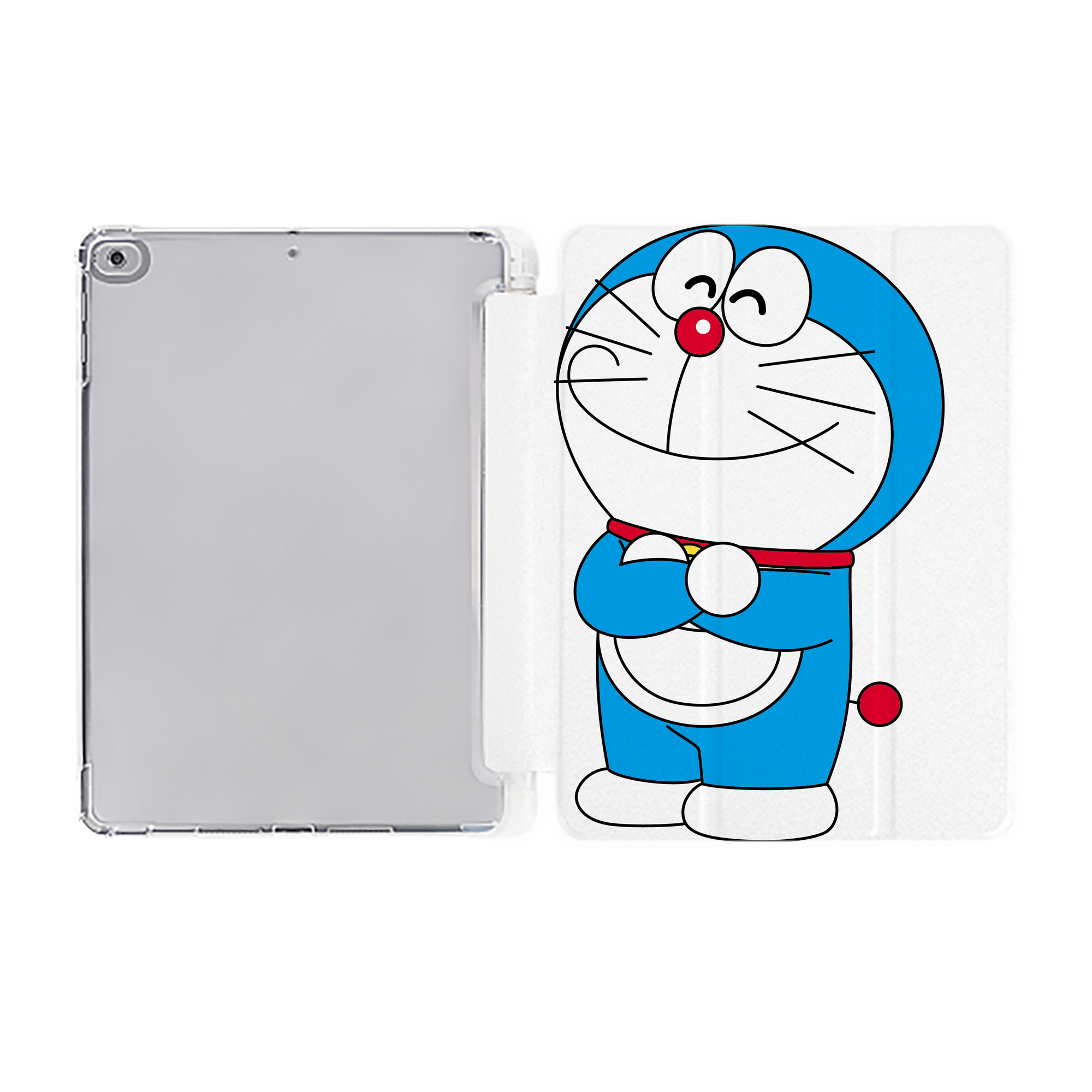 （画像用） ドラえもん Doraemon IPad ケース ペン収納付き 三つ折りスタンド PUレザー×シリコン 対応機種9.5/10.5/10.9インチ